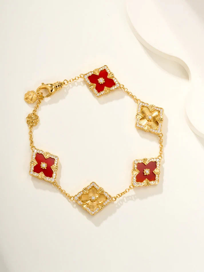 [Dream]B.C.L ENAMELED Five-Flower Bracelet£¨Various Colors) BIG SIZE