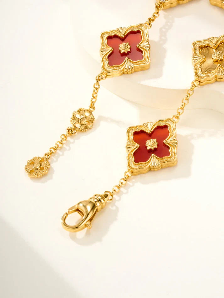 [Dream]B.C.L ENAMELED Five-Flower Bracelet£¨Various Colors) BIG SIZE