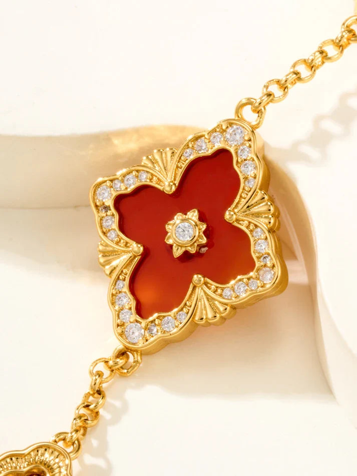 [Dream]B.C.L ENAMELED Five-Flower Bracelet£¨Various Colors) BIG SIZE