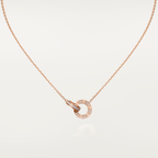 ¡®Dream¡¯LOVE 7,6 MM HALSKETTE ROSÉGOLD UND SILBER VOLL MIT DIAMANTEN