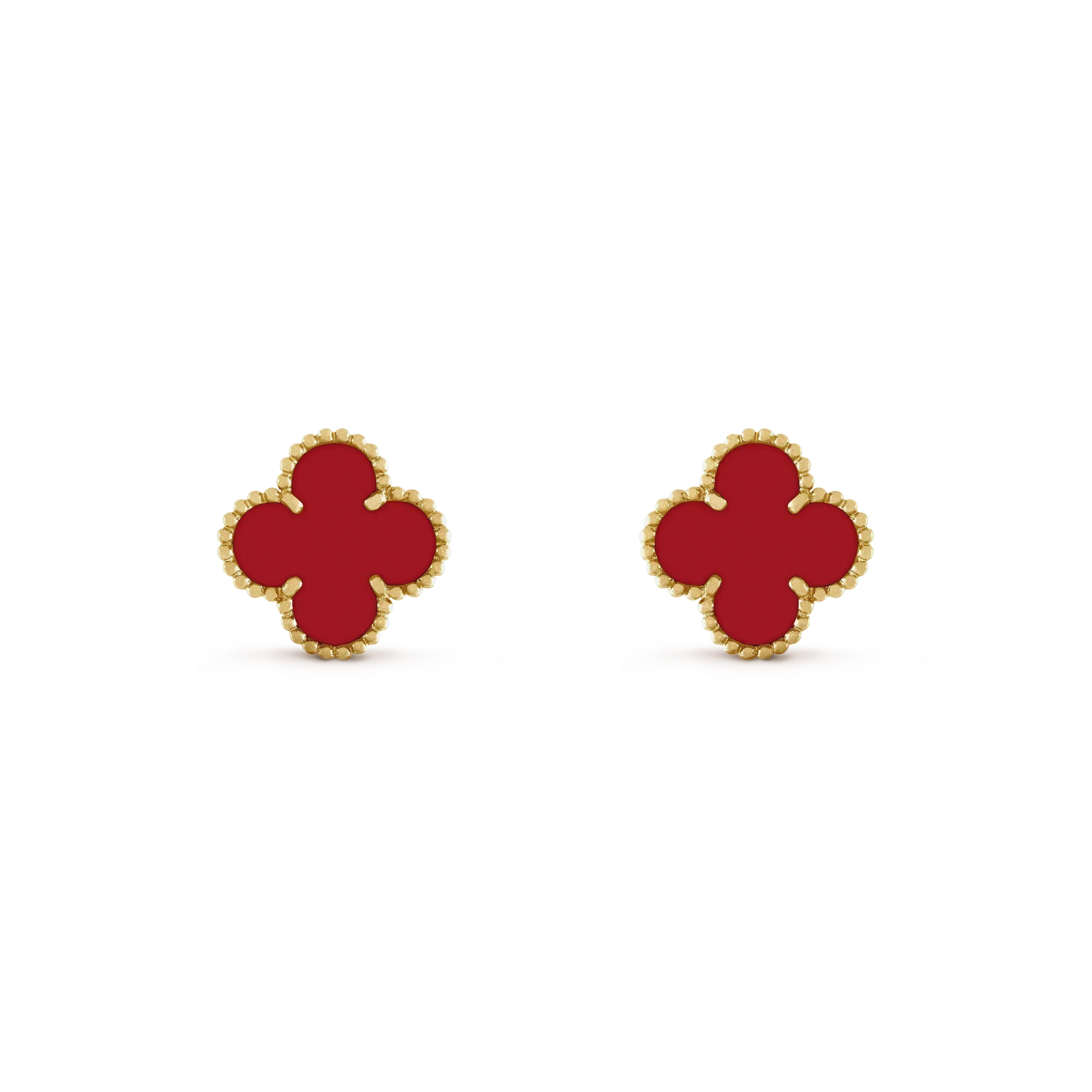 ¡®Dream¡¯CLOVER MINI 9.5MM CARNELIAN EARRINGS