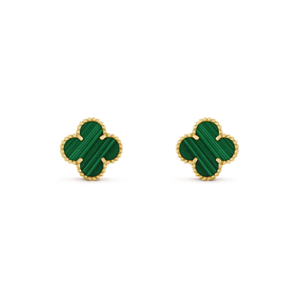 ¡®Dream¡¯CLOVER MEDIUM 1 MOTIFS MALACHITE  EARRINGS