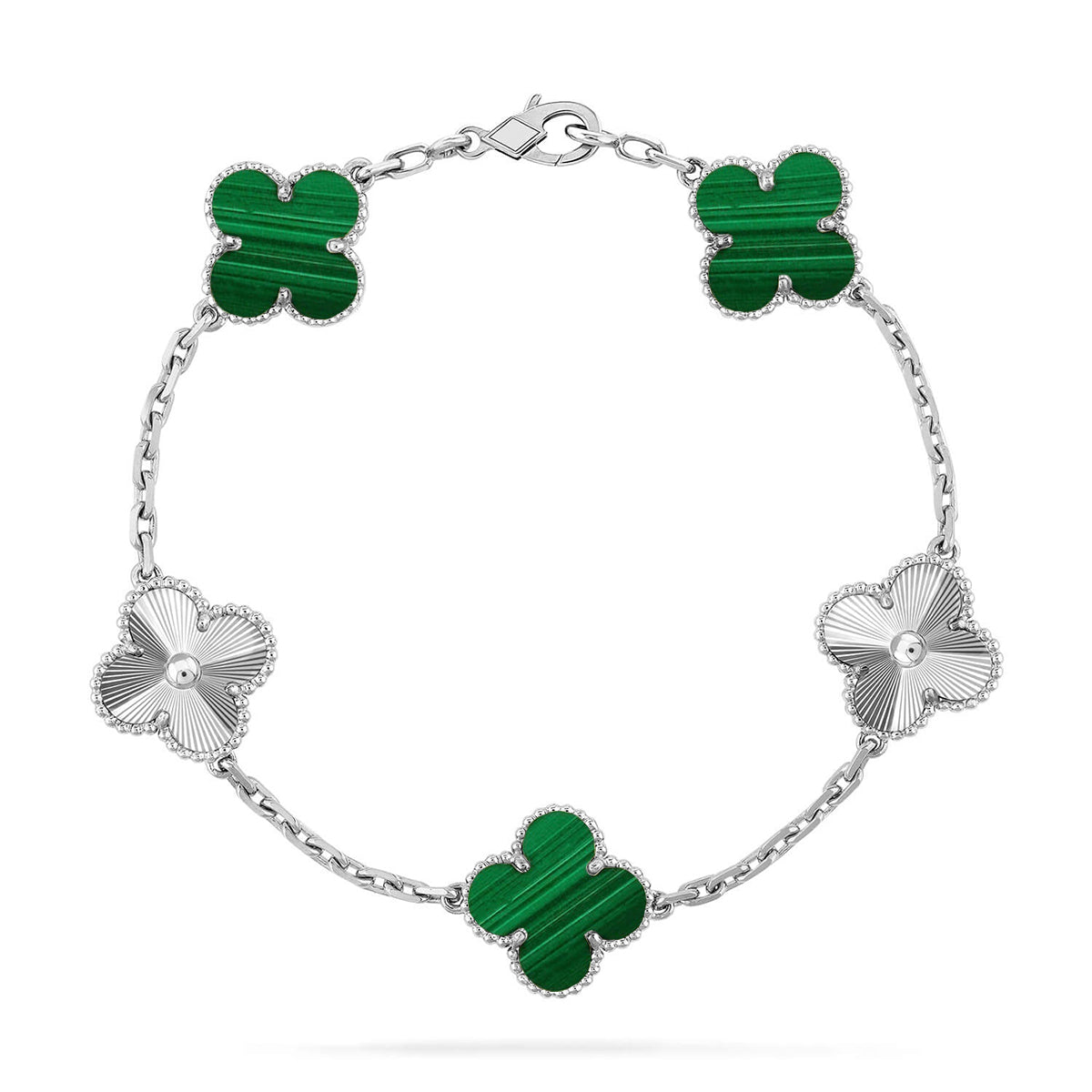 [Dream]New CLOVER 5 MOTIF MALACHITE ブレスレット コレクション