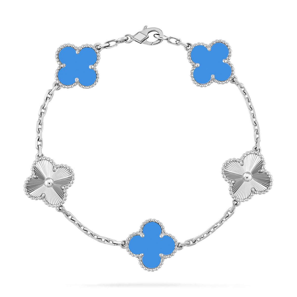 [Traum]Neue Kollektion CLOVER 5 MOTIF BLUE AGATE ARMBÄNDER