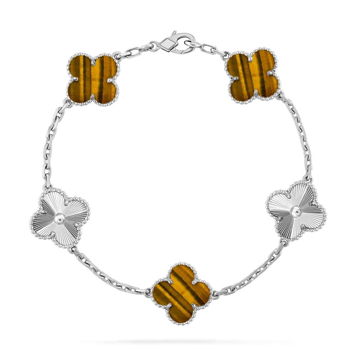 [Dream]Neue CLOVER 5 MOTIFS TIGER EYE ARMBAND-KOLLEKTION