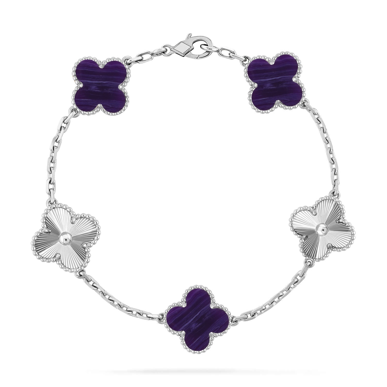 [Dream]Neue CLOVER 5 MOTIV LILA STREIFEN ARMBAND KOLLEKTION