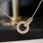 ¡®Dream¡¯LOVE 7,6 MM HALSKETTE ROSÉGOLD UND SILBER VOLL MIT DIAMANTEN
