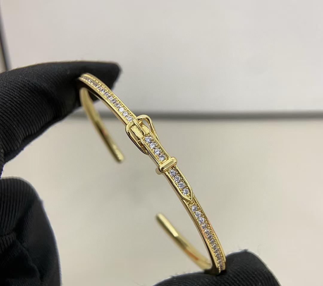 [夢] ダイヤモンド散りばめブレスレット 3色