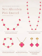 [Dream] 26 NEW PINK BUBBLE ENAMEL 10-flower necklace