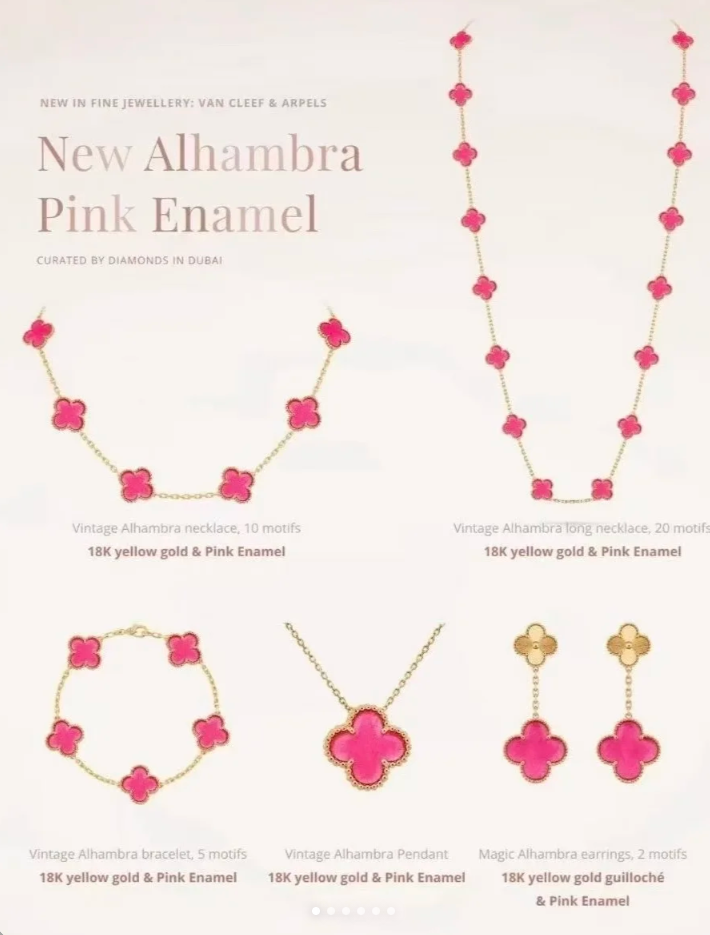 [Dream] 26 NEW PINK BUBBLE ENAMEL 10-flower necklace