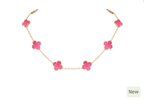 [Dream] 26 NEW PINK BUBBLE ENAMEL 10-flower necklace