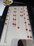 [Dream] 26 NEW PINK BUBBLE ENAMEL 10-flower necklace