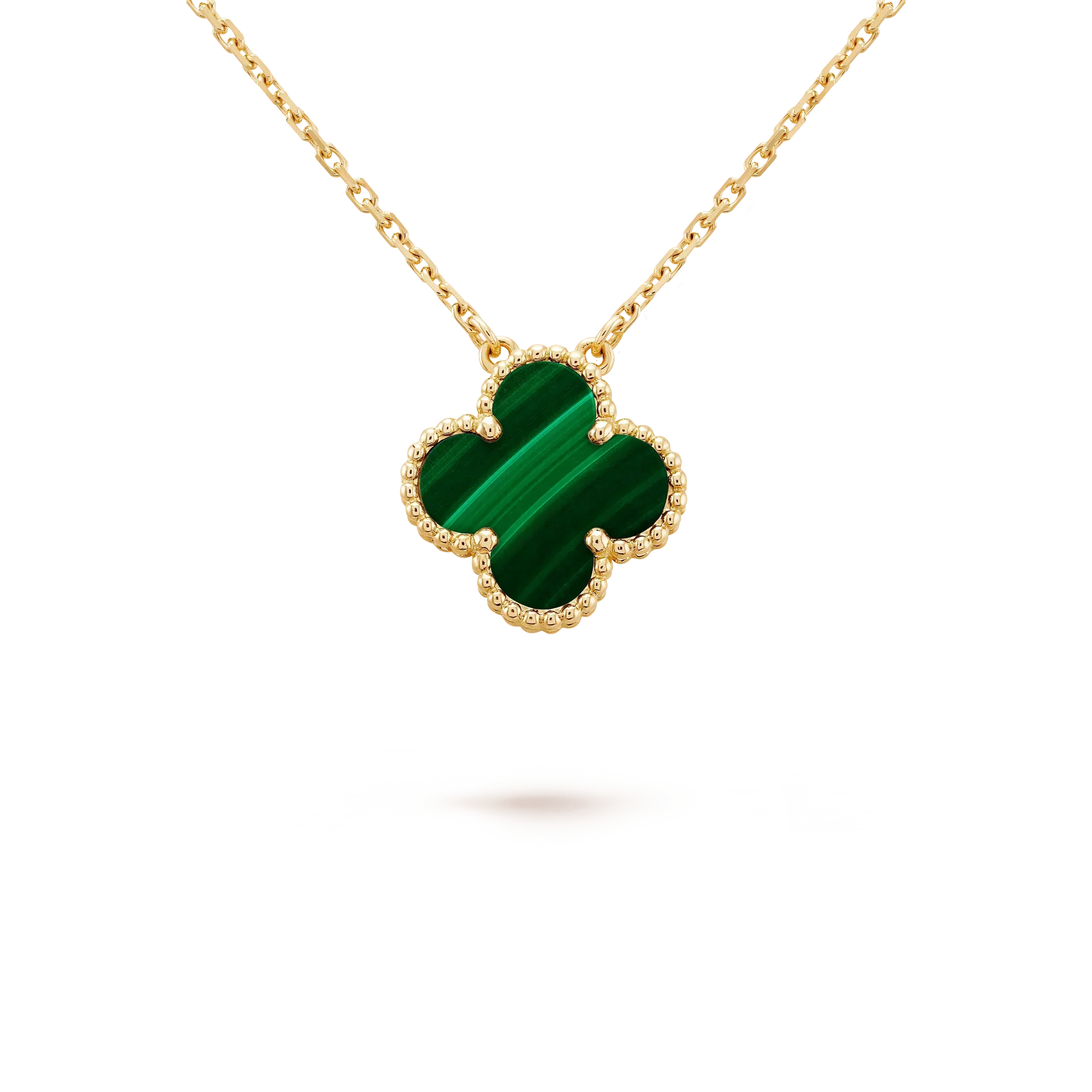 ¡®Dream¡¯CLOVER 15MM MALACHIT EINZELBLUME HALSKETTE
