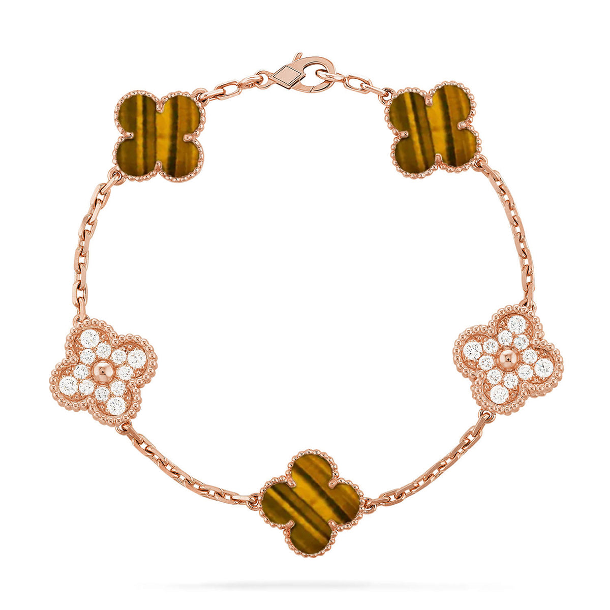 [Dream]Neue CLOVER 5 MOTIFS TIGER EYE ARMBAND-KOLLEKTION