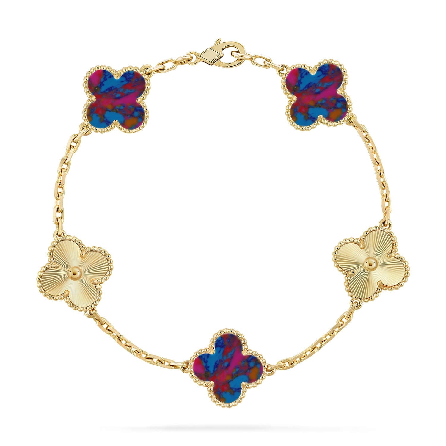 [Dream]Neue CLOVER 5 MOTIF COLOR GEMSTONES ARMBAND KOLLEKTION