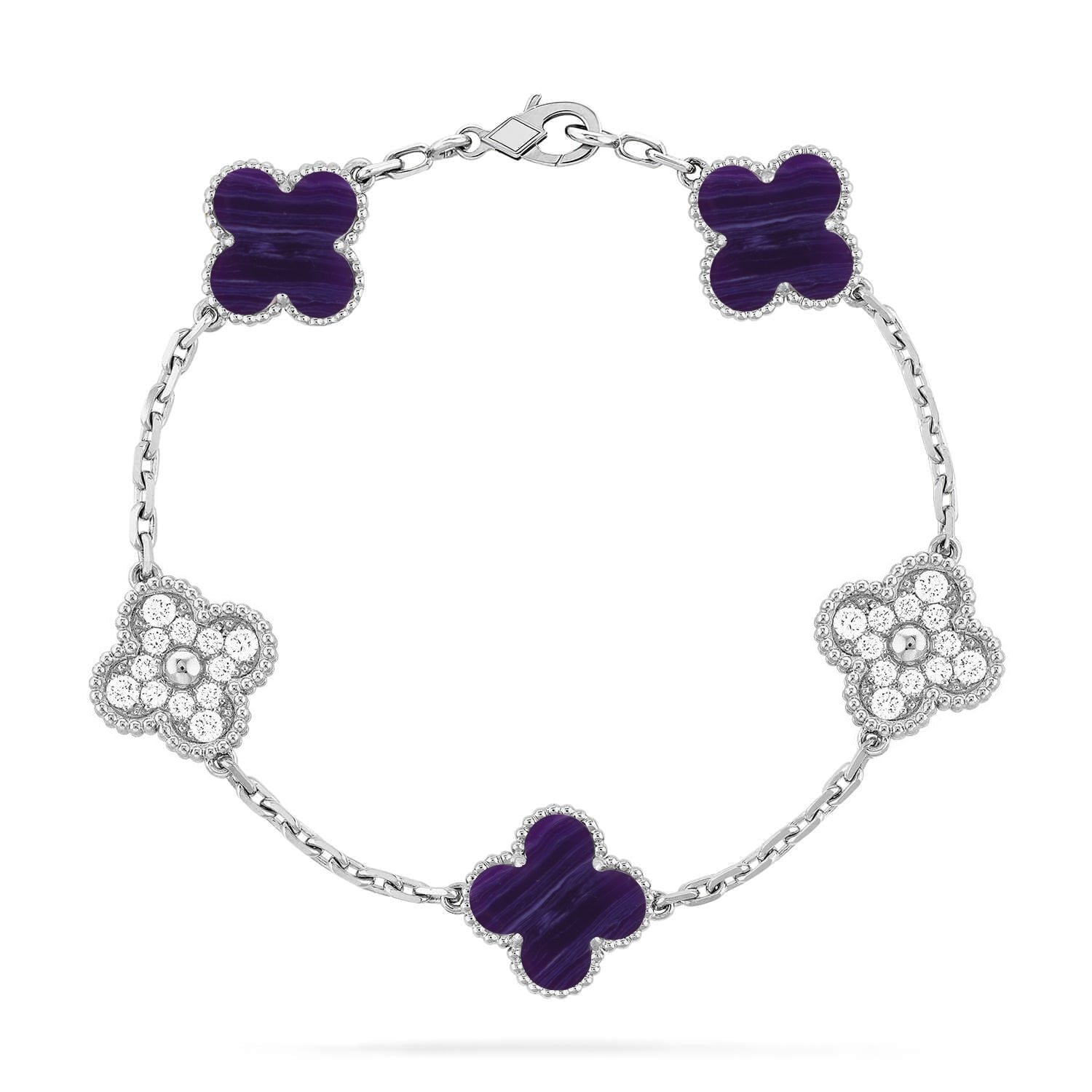 [Dream]Neue CLOVER 5 MOTIV LILA STREIFEN ARMBAND KOLLEKTION