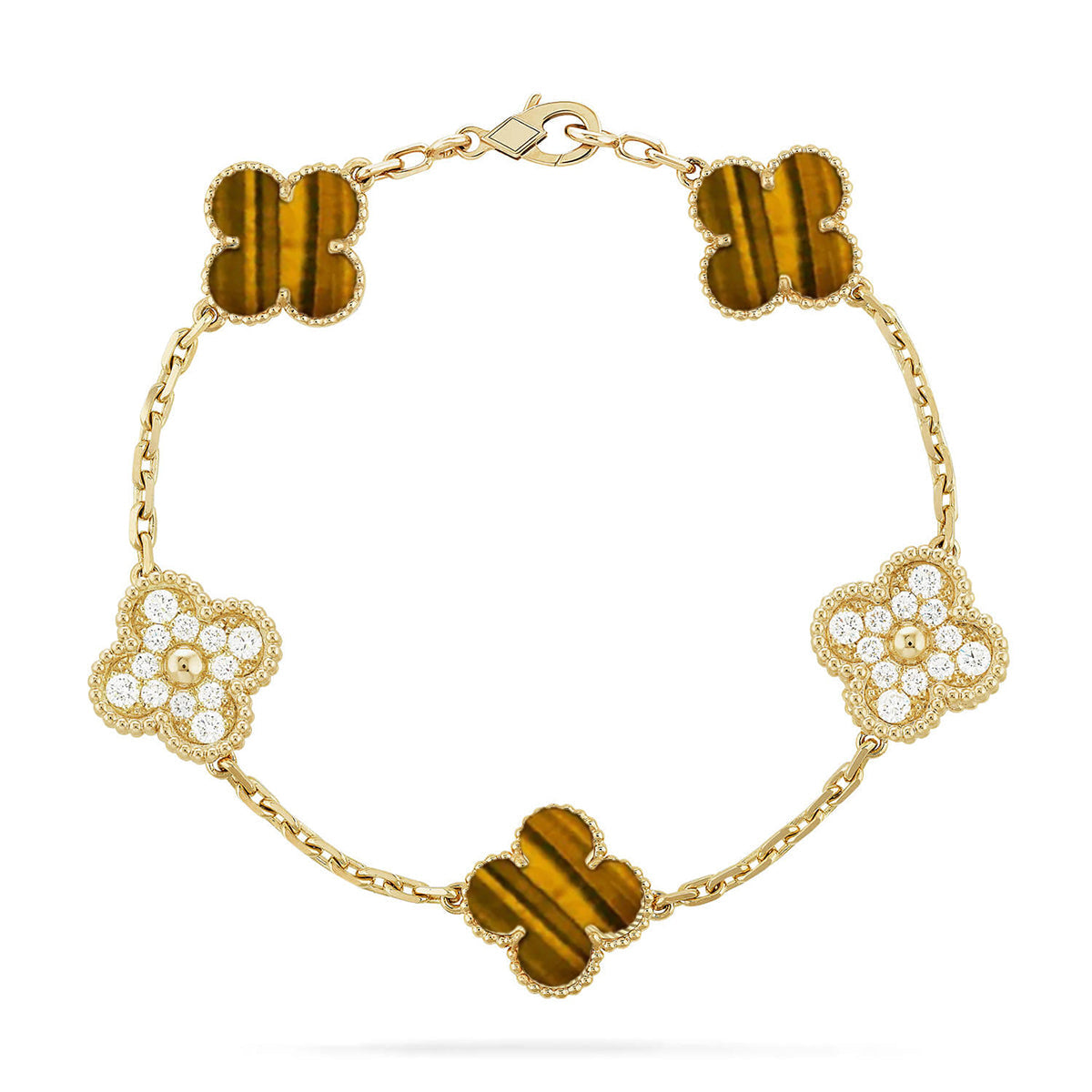[Dream]Neue CLOVER 5 MOTIFS TIGER EYE ARMBAND-KOLLEKTION