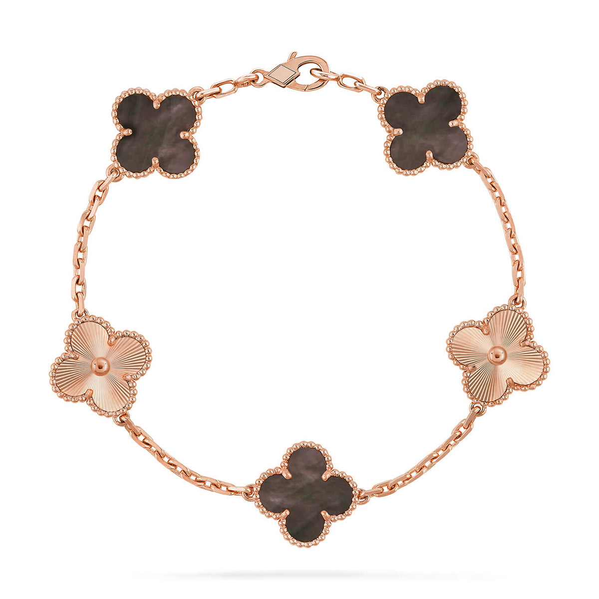[Traum]NEUE CLOVER 5 MOTIV GRAUER PERLMUTT-ARMBAND-KOLLEKTION