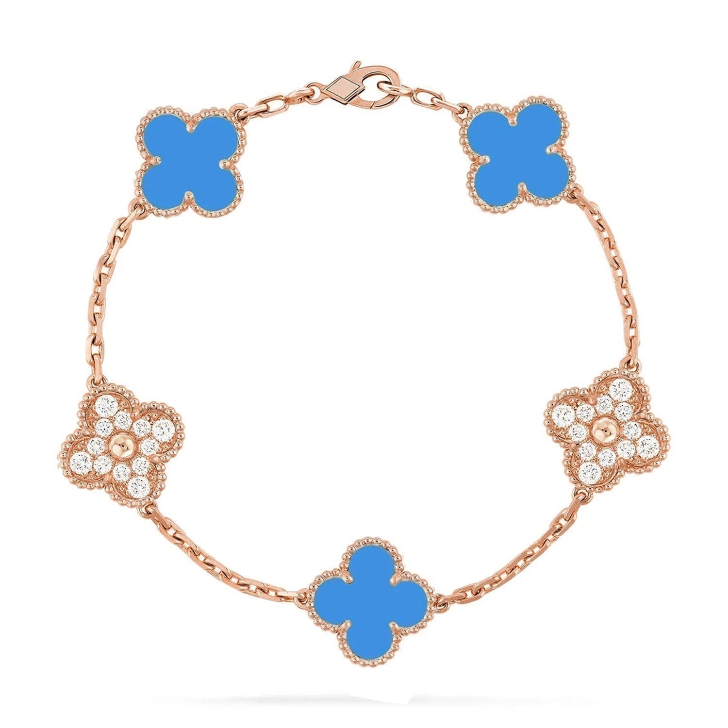 [Traum]Neue Kollektion CLOVER 5 MOTIF BLUE AGATE ARMBÄNDER