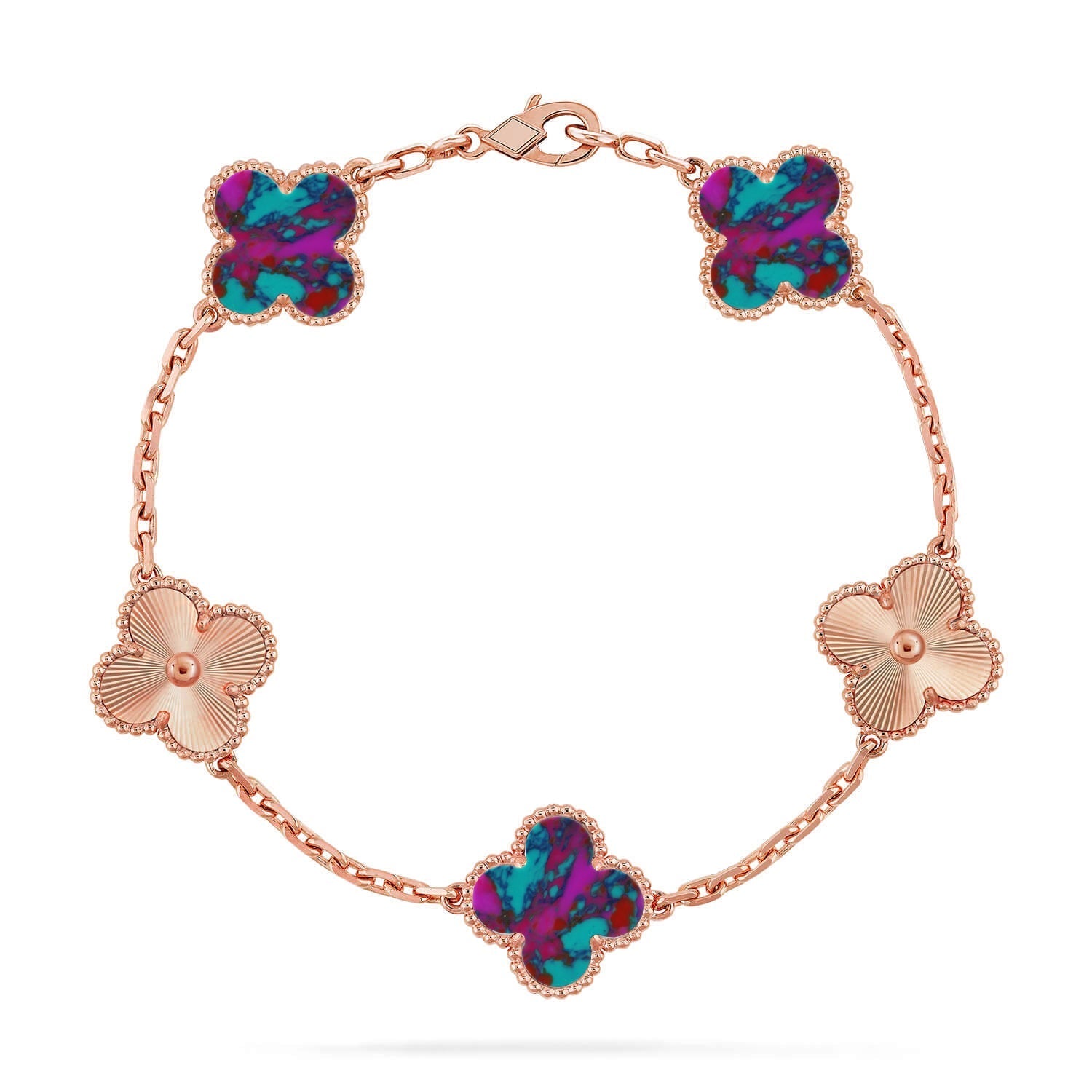 [Dream]Neue CLOVER 5 MOTIF COLOR GEMSTONES ARMBAND KOLLEKTION