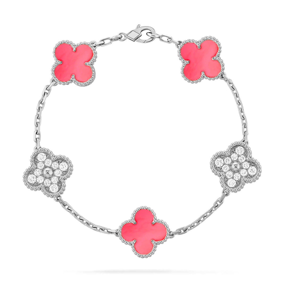 [Dream]Neue ROSA PERLMUTT-ARMBANDKOLLEKTION MIT KLEEBÄTTERN (5 MOTIVE)