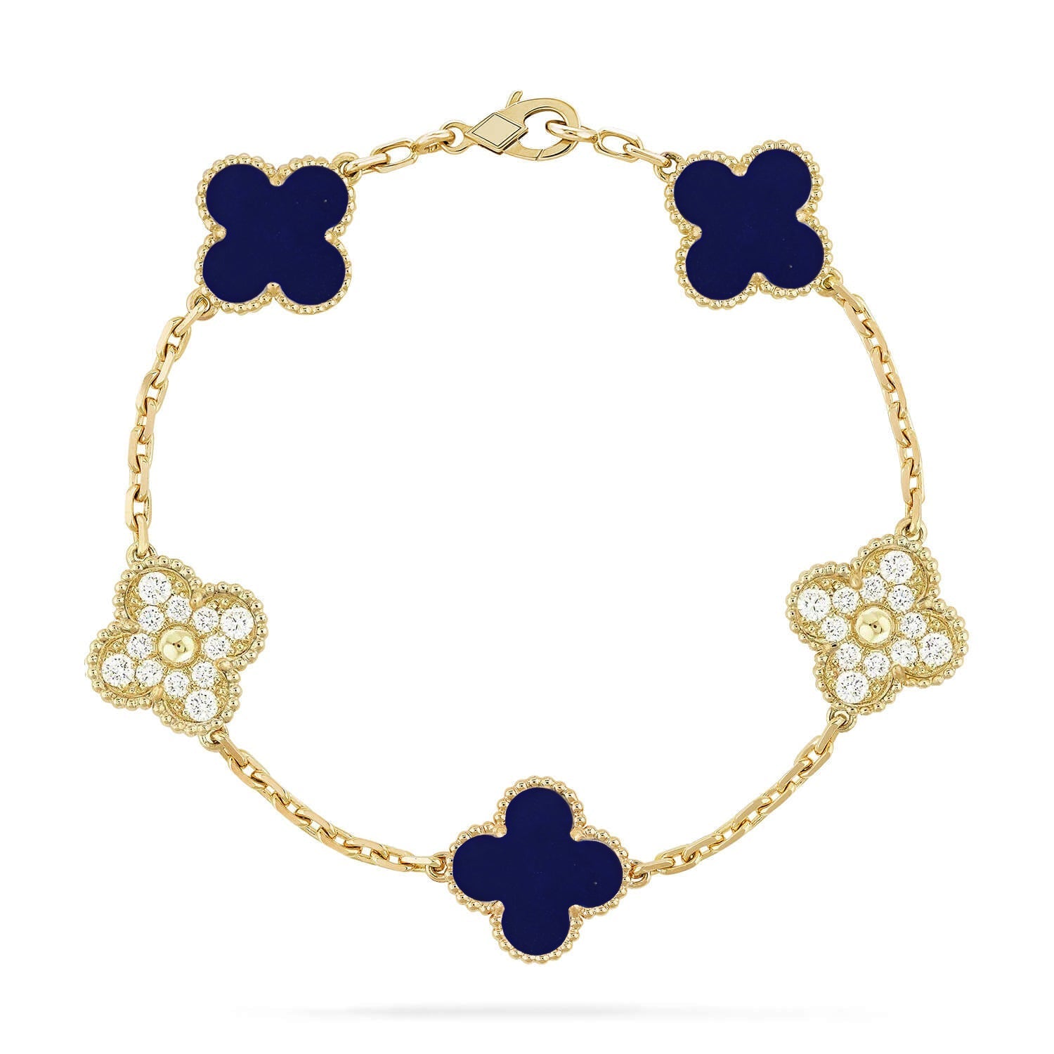 [Dream]Neue CLOVER 5 MOTIF LAPIS LAZULI ARMBAND KOLLEKTION