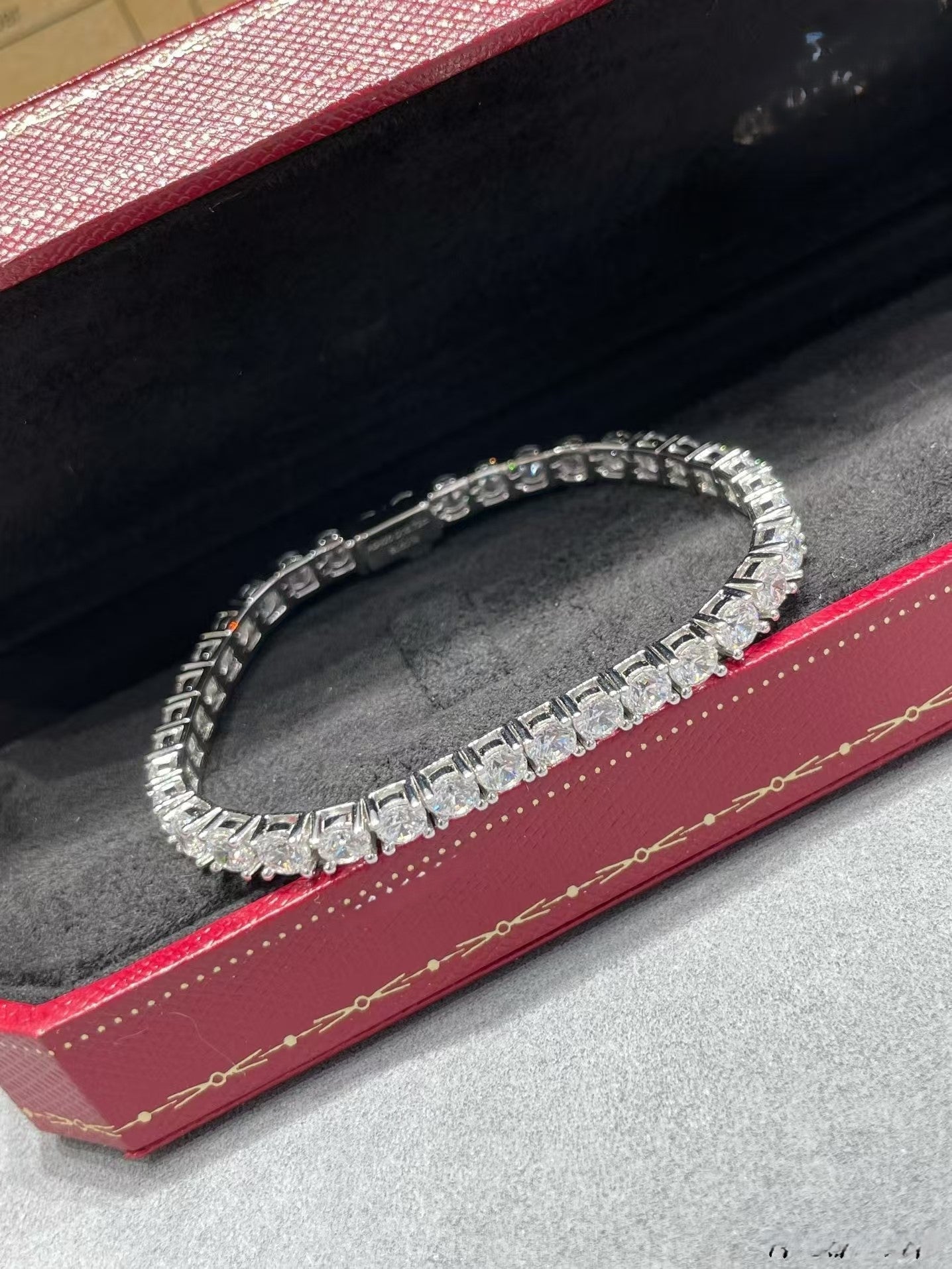 [¡®Dream¡¯]TENNISARMABAND MIT VOLLER DIAMANTFASSUNG