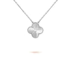 ¡®Dream¡¯CLOVER 15MM ダイヤモンド レーザー ネックレス シルバー