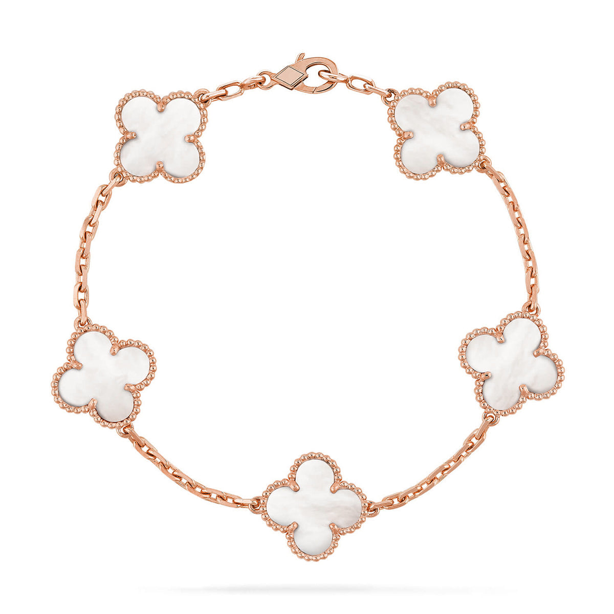 [Traum]Neue CLOVER WHITE PEARL MOP 5 MOTIV ARMBAND KOLLEKTION