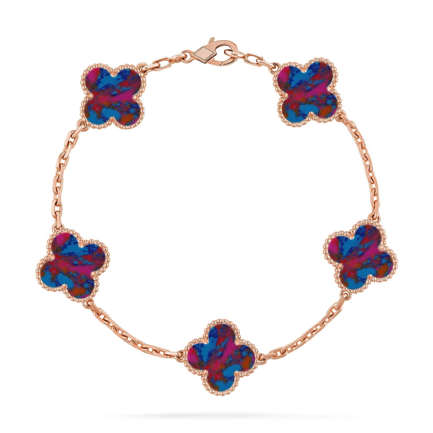 [Dream]Neue CLOVER 5 MOTIF COLOR GEMSTONES ARMBAND KOLLEKTION