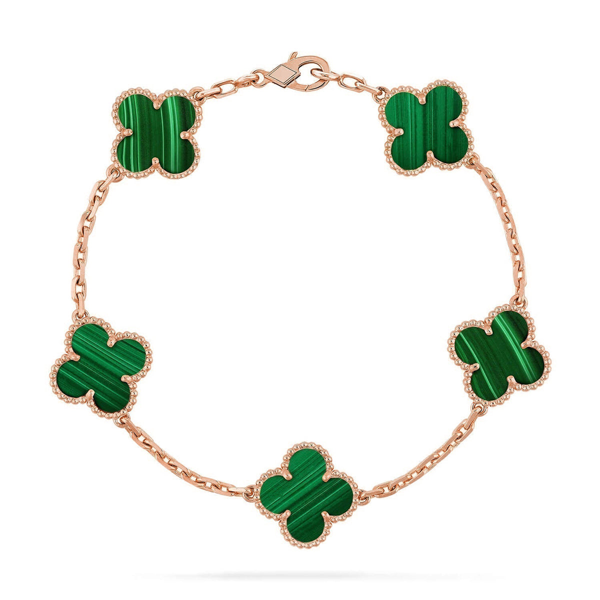 [Dream]New CLOVER 5 MOTIF MALACHITE ブレスレット コレクション