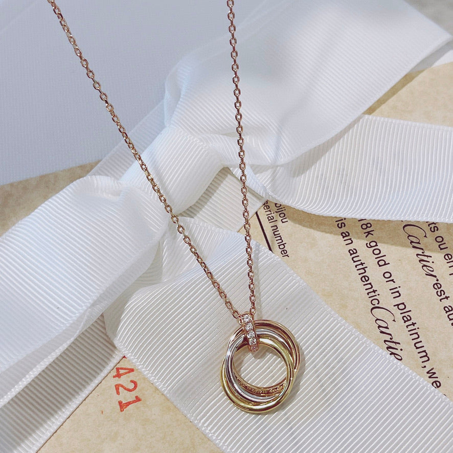 „Dream“-TRINITY-Halskette GOLD DIAMANTEN