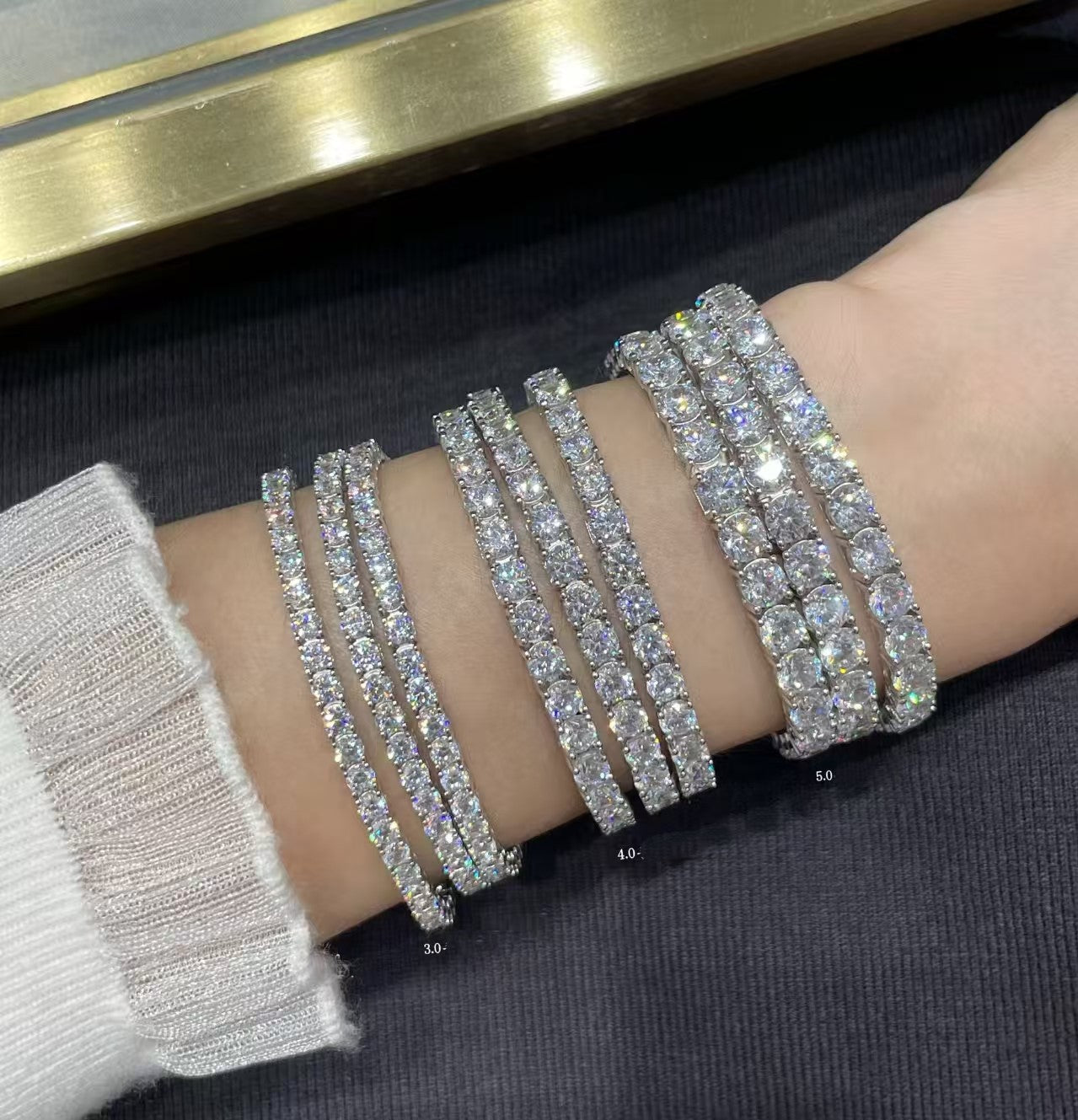 [¡®Dream¡¯]TENNISARMABAND MIT VOLLER DIAMANTFASSUNG