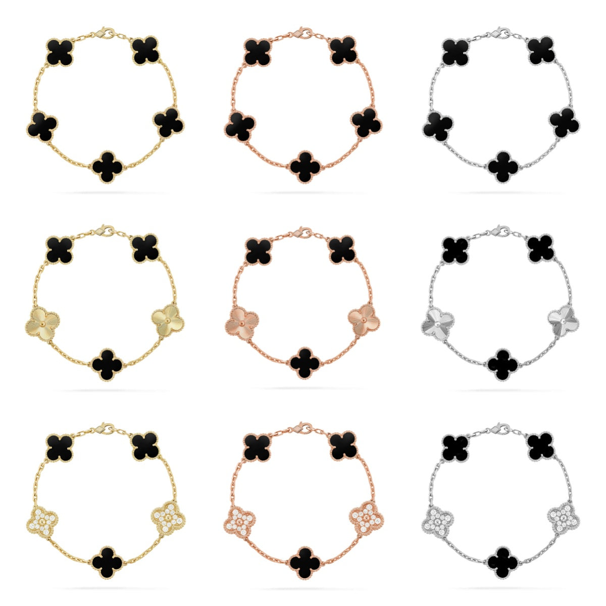 [Dream]NEUE CLOVER 5 MOTIF ONYXS ARMBAND KOLLEKTION