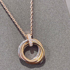 „Dream“-TRINITY-Halskette GOLD DIAMANTEN