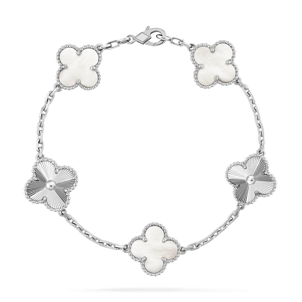 [Traum]Neue CLOVER WHITE PEARL MOP 5 MOTIV ARMBAND KOLLEKTION