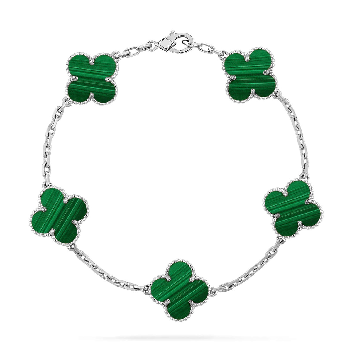 [Dream]New CLOVER 5 MOTIF MALACHITE ブレスレット コレクション