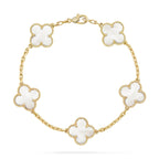 [Dream]New CLOVER WHITE PEARL MOP 5 MOTIF BRACELET COLLECTION