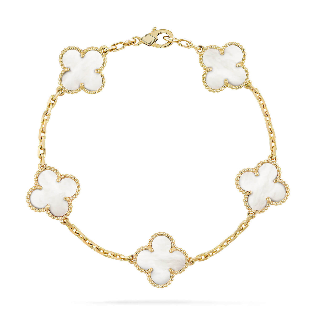 [Traum]Neue CLOVER WHITE PEARL MOP 5 MOTIV ARMBAND KOLLEKTION