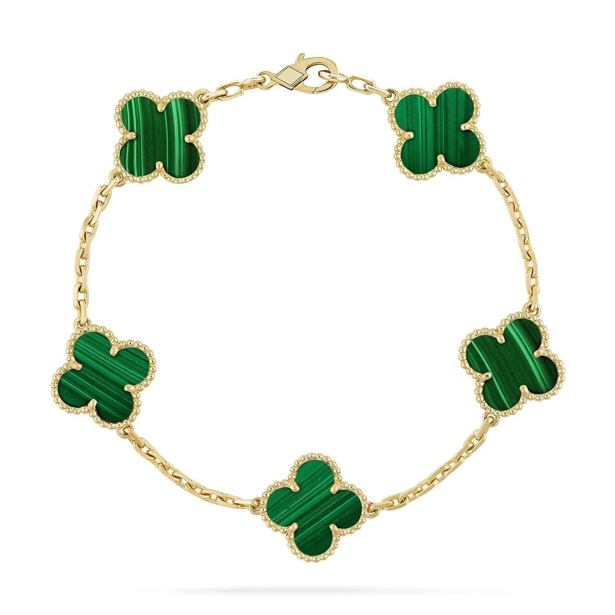 [Dream]New CLOVER 5 MOTIF MALACHITE ブレスレット コレクション