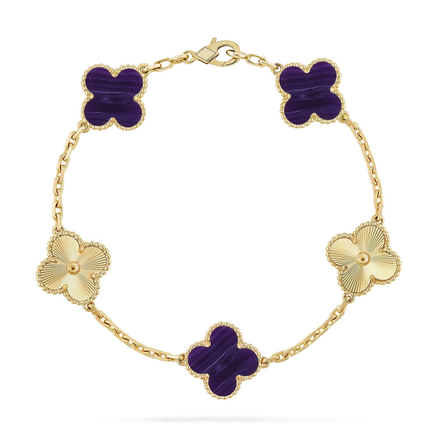 [Dream]Neue CLOVER 5 MOTIV LILA STREIFEN ARMBAND KOLLEKTION