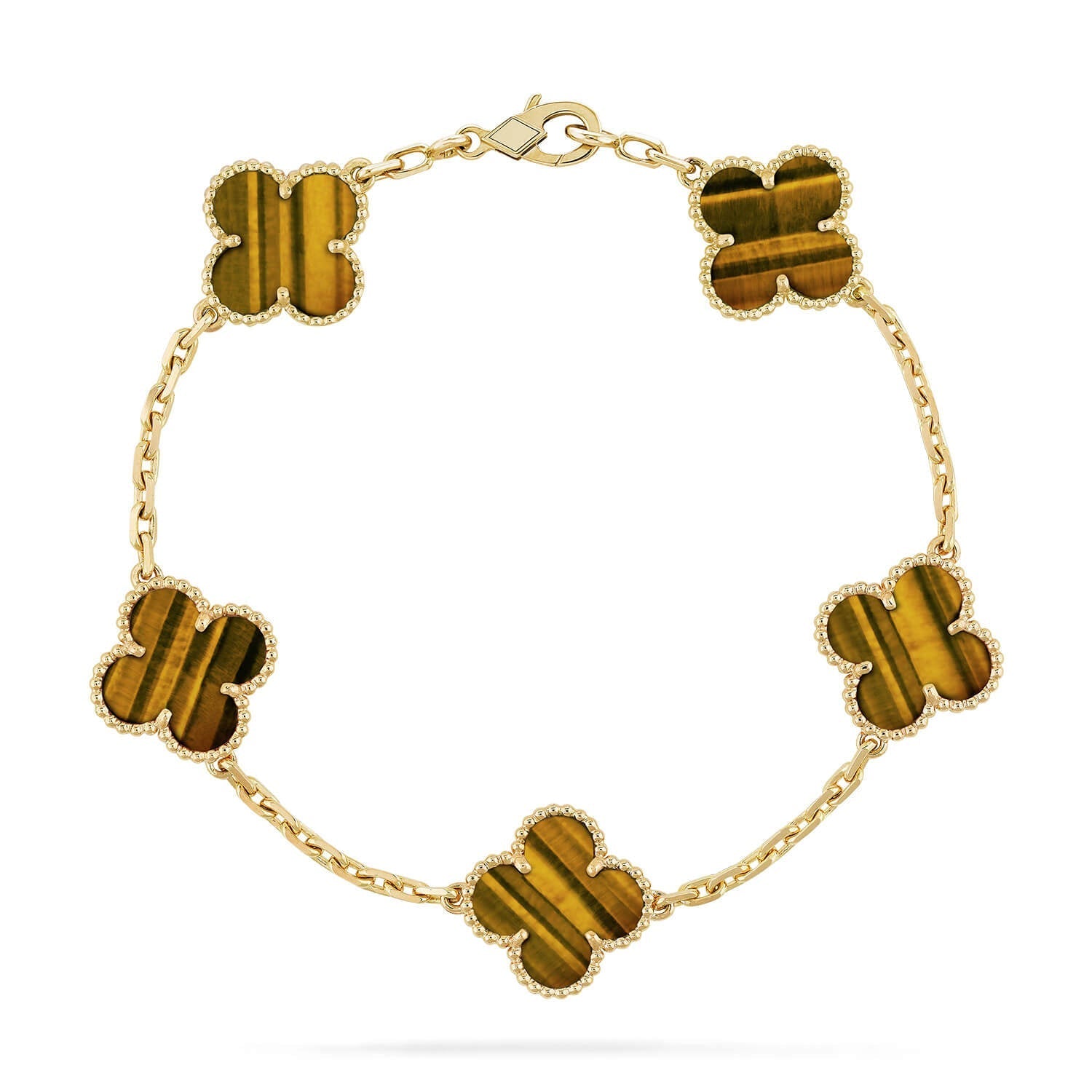[Dream]Neue CLOVER 5 MOTIFS TIGER EYE ARMBAND-KOLLEKTION