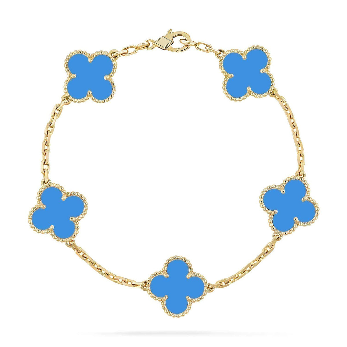 [Traum]Neue Kollektion CLOVER 5 MOTIF BLUE AGATE ARMBÄNDER