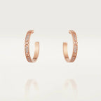 ¡®Dream¡¯LOVE DIAMOND PINK GOLD HOOP EARRINGS