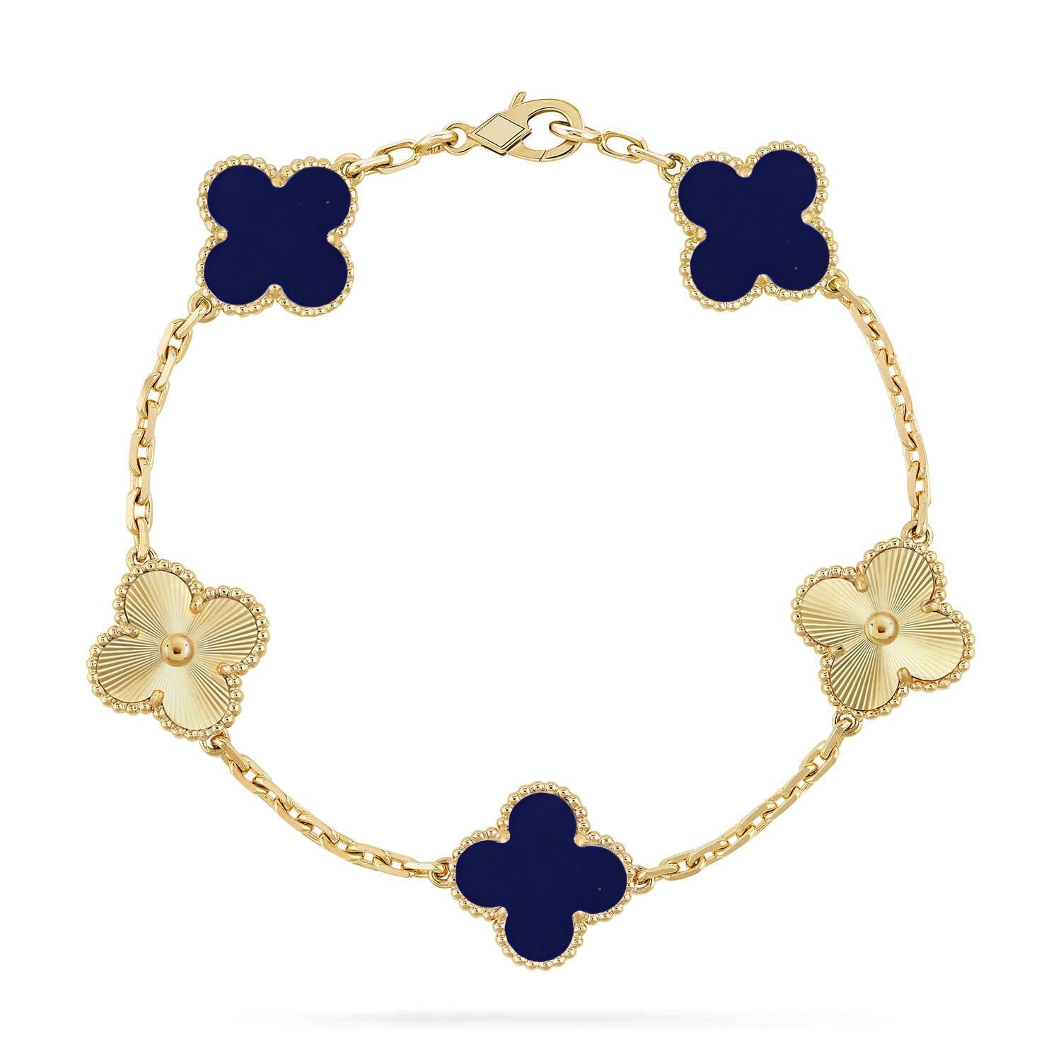 [Dream]Neue CLOVER 5 MOTIF LAPIS LAZULI ARMBAND KOLLEKTION