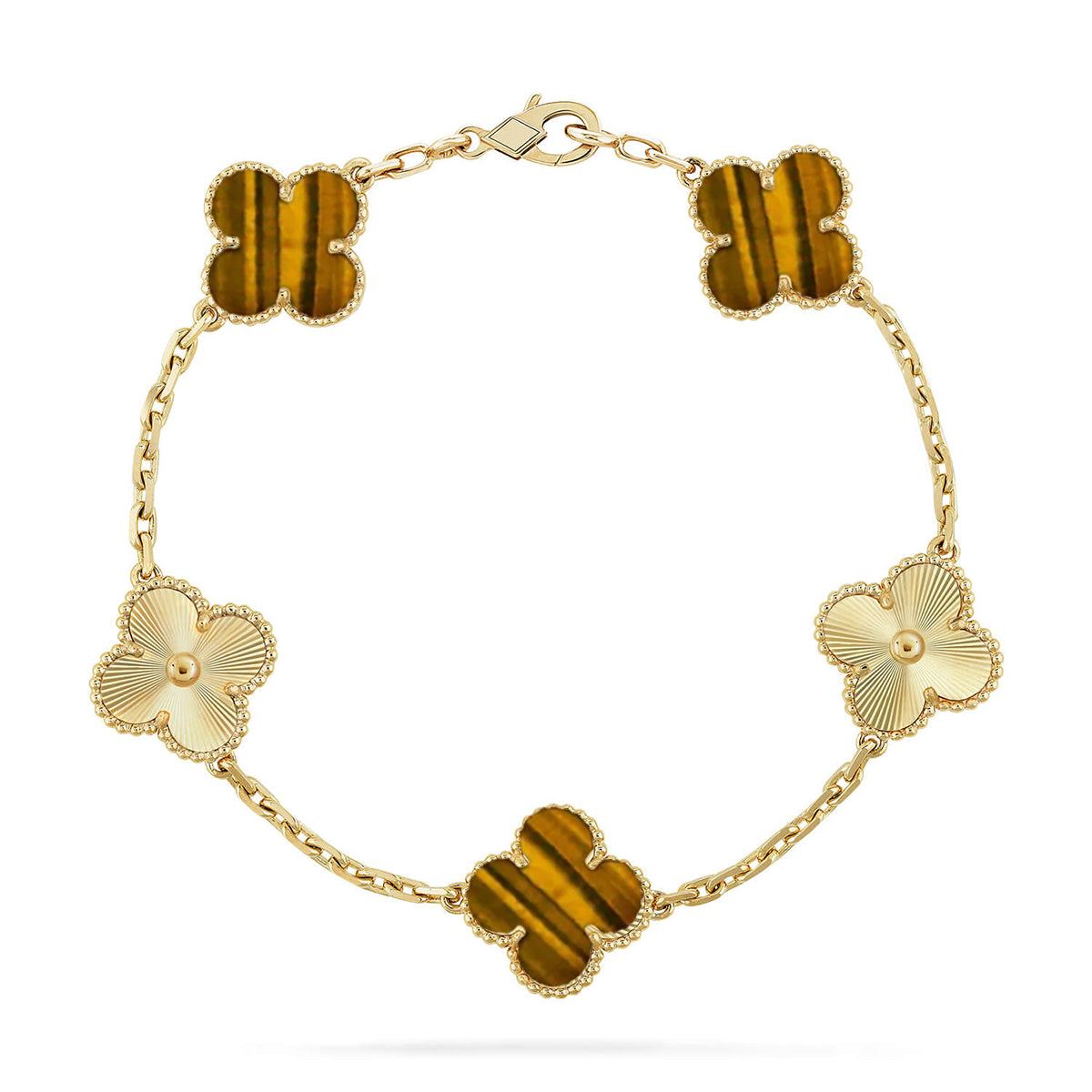 [Dream]Neue CLOVER 5 MOTIFS TIGER EYE ARMBAND-KOLLEKTION