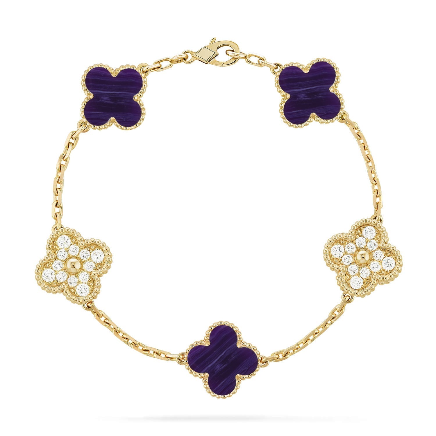 [Dream]Neue CLOVER 5 MOTIV LILA STREIFEN ARMBAND KOLLEKTION