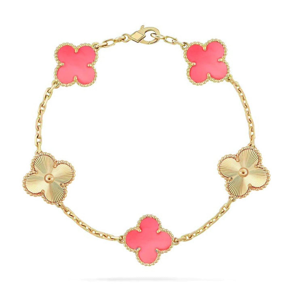 [Dream]Neue ROSA PERLMUTT-ARMBANDKOLLEKTION MIT KLEEBÄTTERN (5 MOTIVE)
