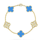 [Dream]New CLOVER 5 MOTIF BLUE AGATE BRACELET COLLECTION