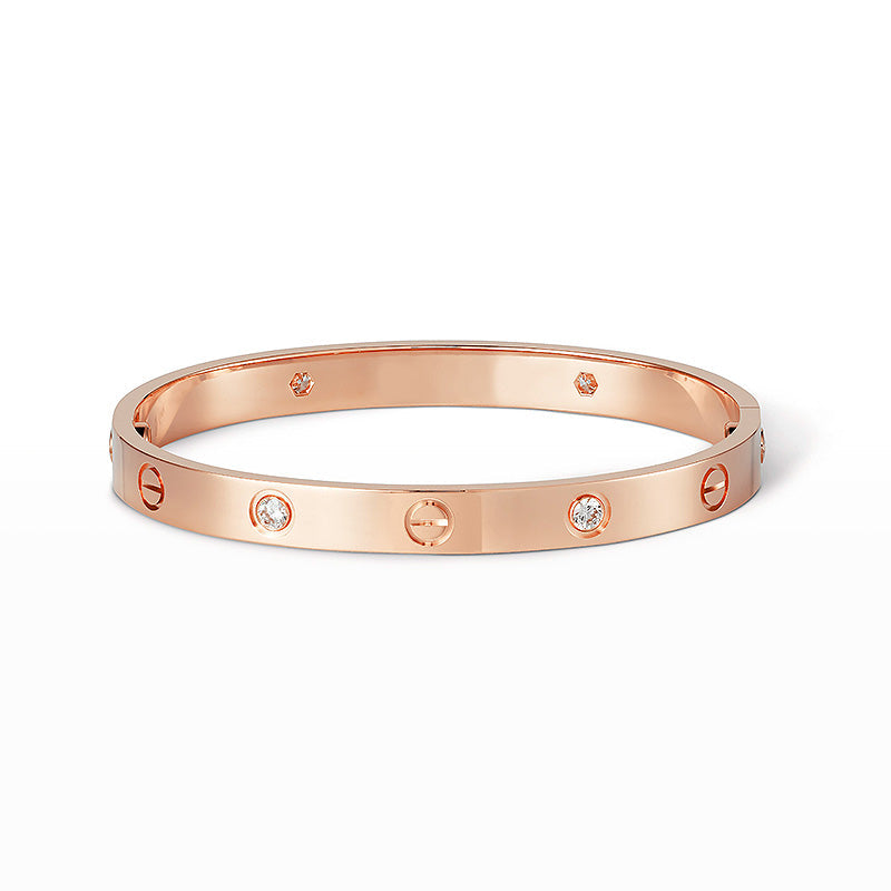 ®「ドリーム」LOVEブレスレット 6.1MM 4ダイヤモンド